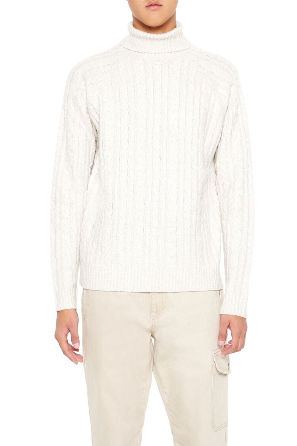 CREAM Cable Knit Turtleneck Sweater, image 1