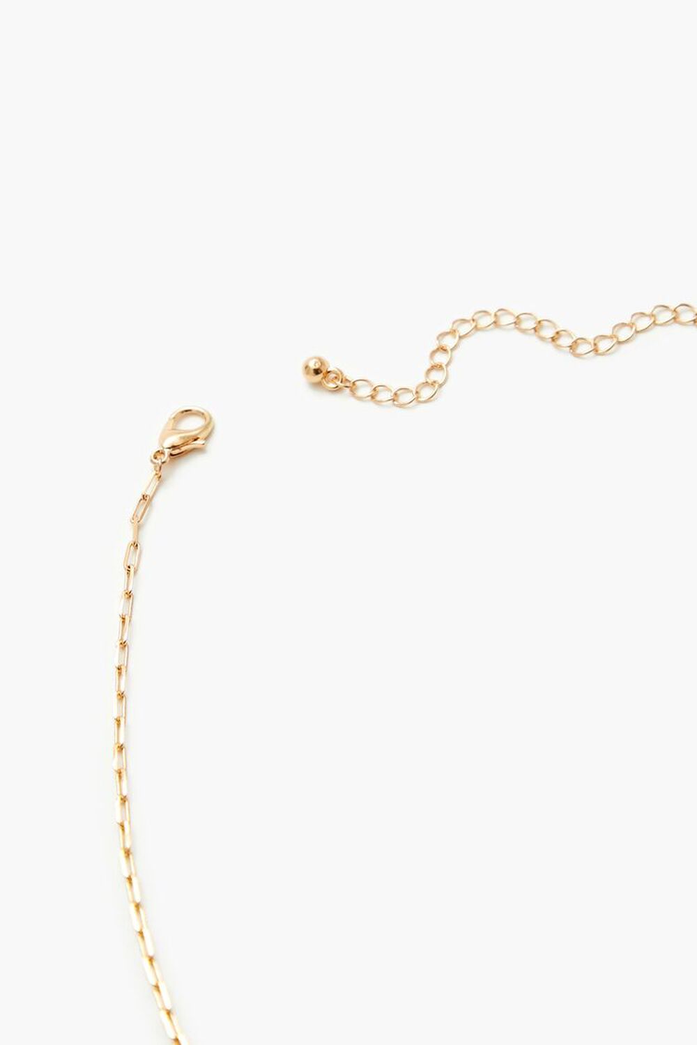 GOLD/CLEAR Rhinestone Crescent Moon Necklace, image 3