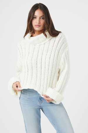 VANILLA Turtleneck Cropped Sweater, image 1