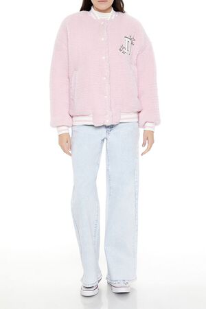 PETAL PINK Delusional Varsity Bomber Jacket, image 2
