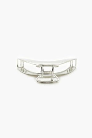 SILVER Curved Metal Claw Hair Clip, image 3