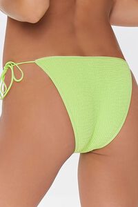 LIME Ribbed String Bikini Bottoms, image 3