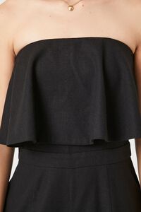 BLACK Flounce Wide-Leg Tube Jumpsuit, image 5