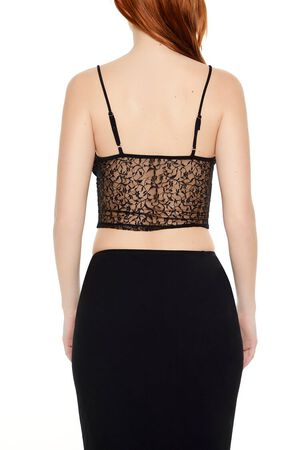 BLACK Lace Cropped Cami, image 3