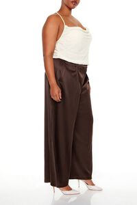 TURKISH COFFEE Plus Size Satin Trouser Pants, image 3