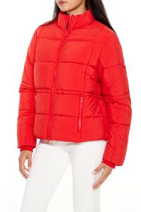 HIGH RISK RED Quilted Zip-Up Puffer Jacket, image 4