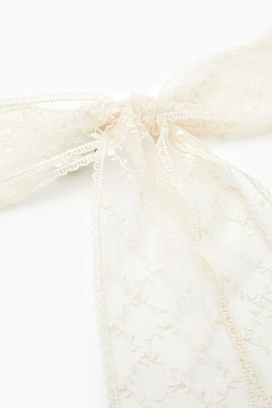 CREAM Lattice Lace Bow Hair Barrette, image 3
