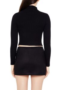 BLACK Turtleneck Cutout Buckle Sweater, image 5