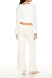 EGRET Sweater-Knit Straight-Leg Pants, image 4