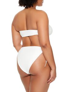 WHITE Plus Size String Bikini Bottoms, image 5