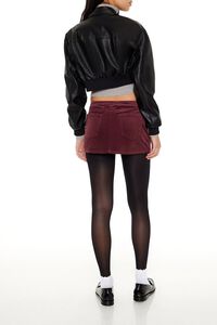 MERLOT Velvet Mini Skirt, image 4