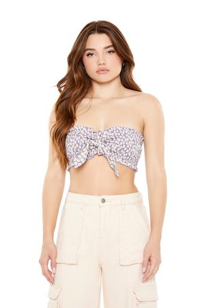 DUSK/MULTI Ditsy Floral Crop Top, image 1