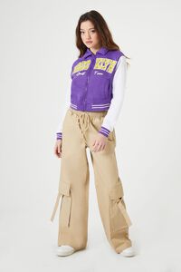 PURPLE/MULTI Brooklyn Zip-Up Bomber Jacket, image 4
