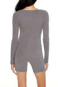PEWTER Fitted Long-Sleeve Romper, image 4