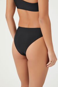 BLACK Tortoiseshell Ring Bikini Bottoms, image 4