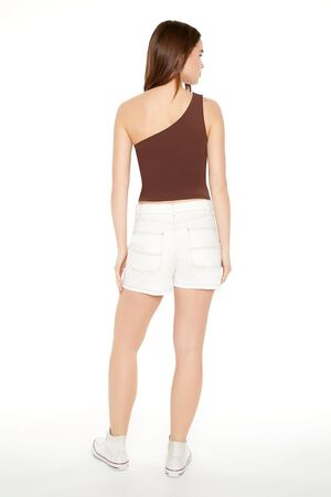 WHITE Twill Trouser Shorts, image 3