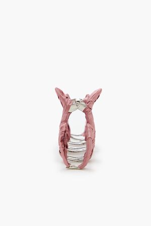 PINK  Ribbon-Wrapped Claw Hair Clip, image 3