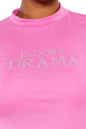PINK/MULTI Plus Size Jadore Drama Top, image 3