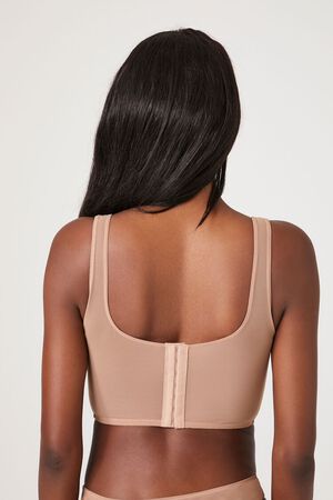 CHOCOLATE/SAND Colorblock Lingerie Corset Bralette, image 3