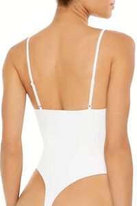 WHITE Seamless Rose Lingerie Bodysuit, image 5