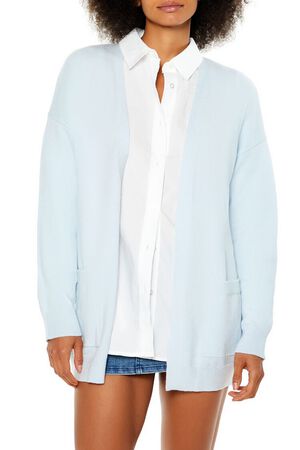 LIGHT BLUE Patch-Pocket Cardigan Sweater, image 1