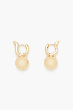 GOLD Round Huggie Hoop Earrings, image 1