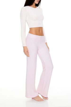 BLOSSOM Sweater-Knit Flare Pants, image 3