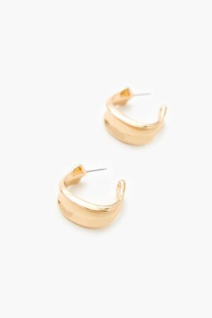 GOLD Thick Hoop Earrings, image 2