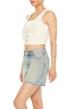 AVOCADO Cropped Twill Cargo Vest, image 2