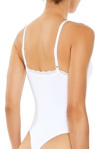 WHITE/BLACK Seamless Bow Lingerie Bodysuit, image 5
