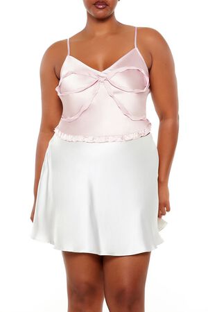PINK Plus Size Bow Cropped Cami, image 1