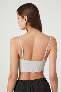 KHAKI Sweater-Knit Cropped Cami, image 3