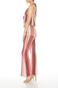 BROWN/MULTI Striped Flare-Leg Pants, image 4