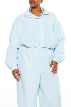 AQUA Plus Size Active Cropped Jacket, image 1