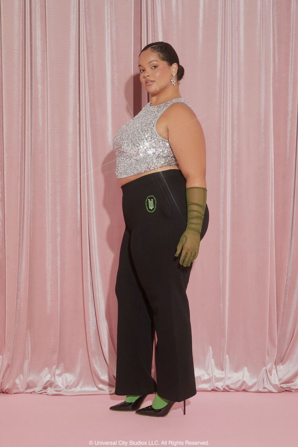 BLACK/MULTI Plus Size Wicked Velour Sweatpants, image 3
