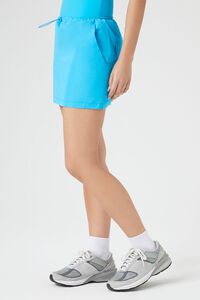 IBIZA BLUE Nylon Toggle Drawstring Mini Skirt, image 3
