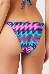 FUCHSIA/MULTI Chevron Brazilian Bikini Bottoms, image 4