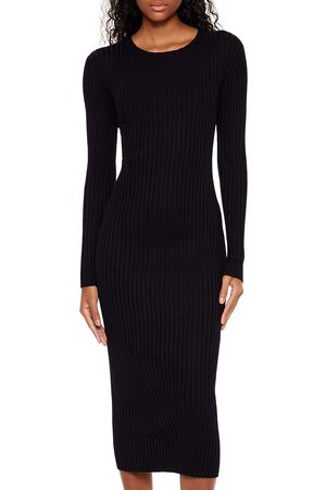 LIGHT GREY Bodycon Midi Sweater Dress, image 2
