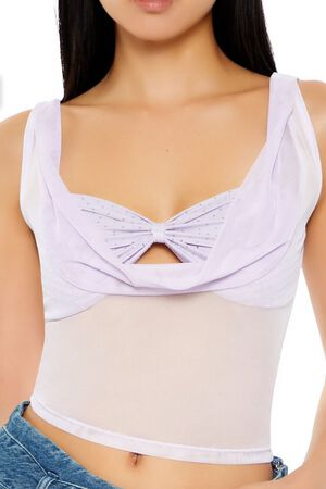 LAVENDER Mesh Rhinestone Combo Top, image 3