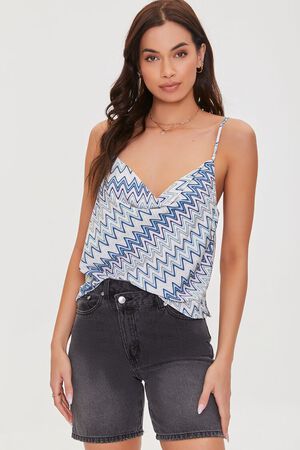 ORANGE/MULTI Chevron Print Cami, image 1