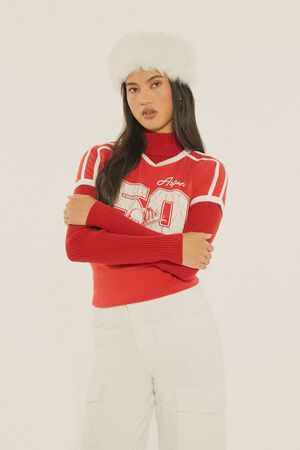 RED/MULTI Snoopy Aspen Ringer Tee, image 1