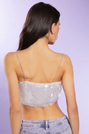 DUSTY LAVENDER Sequin Cropped Cami, image 3