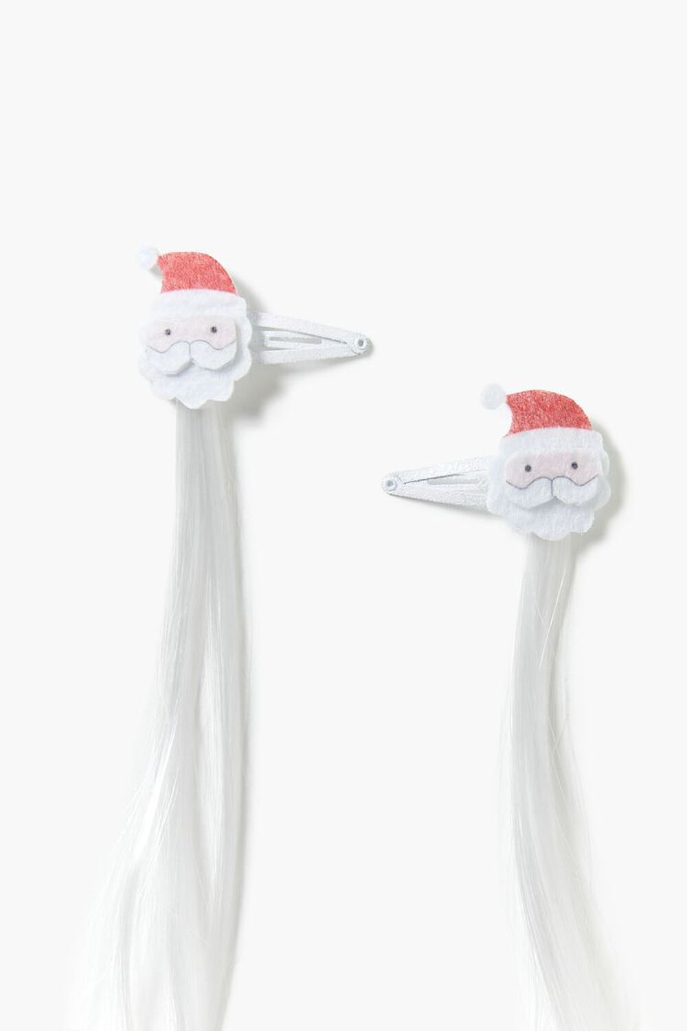 RED/WHITE Girls Santa Hair Extension Set (Kids), image 2