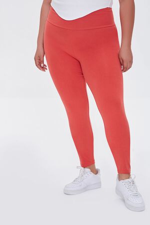RED Plus Size Basic High-Rise Leggings, image 2