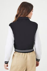 BLACK/MULTI Brooklyn Zip-Up Bomber Jacket, image 4