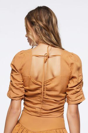 MAPLE Ruched Sweetheart Crop Top, image 3