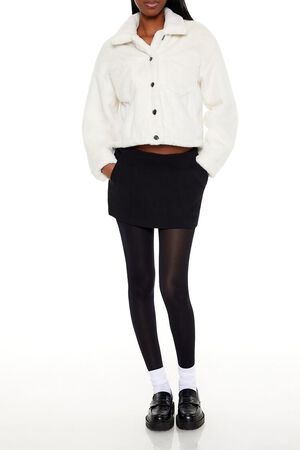 EGRET Faux Fur Cropped Shacket, image 2