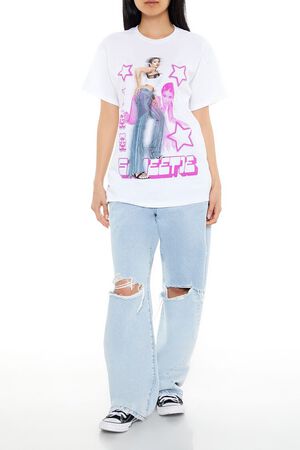 WHITE/MULTI Saweetie Graphic Tee, image 2