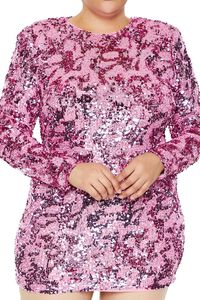 AZALEA Plus Size Sequin Cutout Mini Dress, image 5
