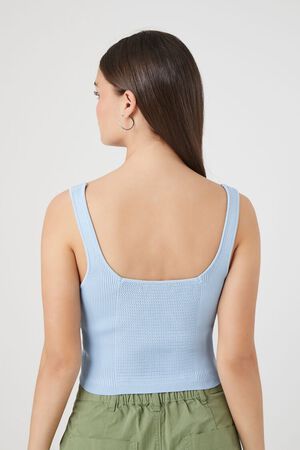 BLUEBELL Sweater-Knit Cutout Cropped Tank Top, image 3